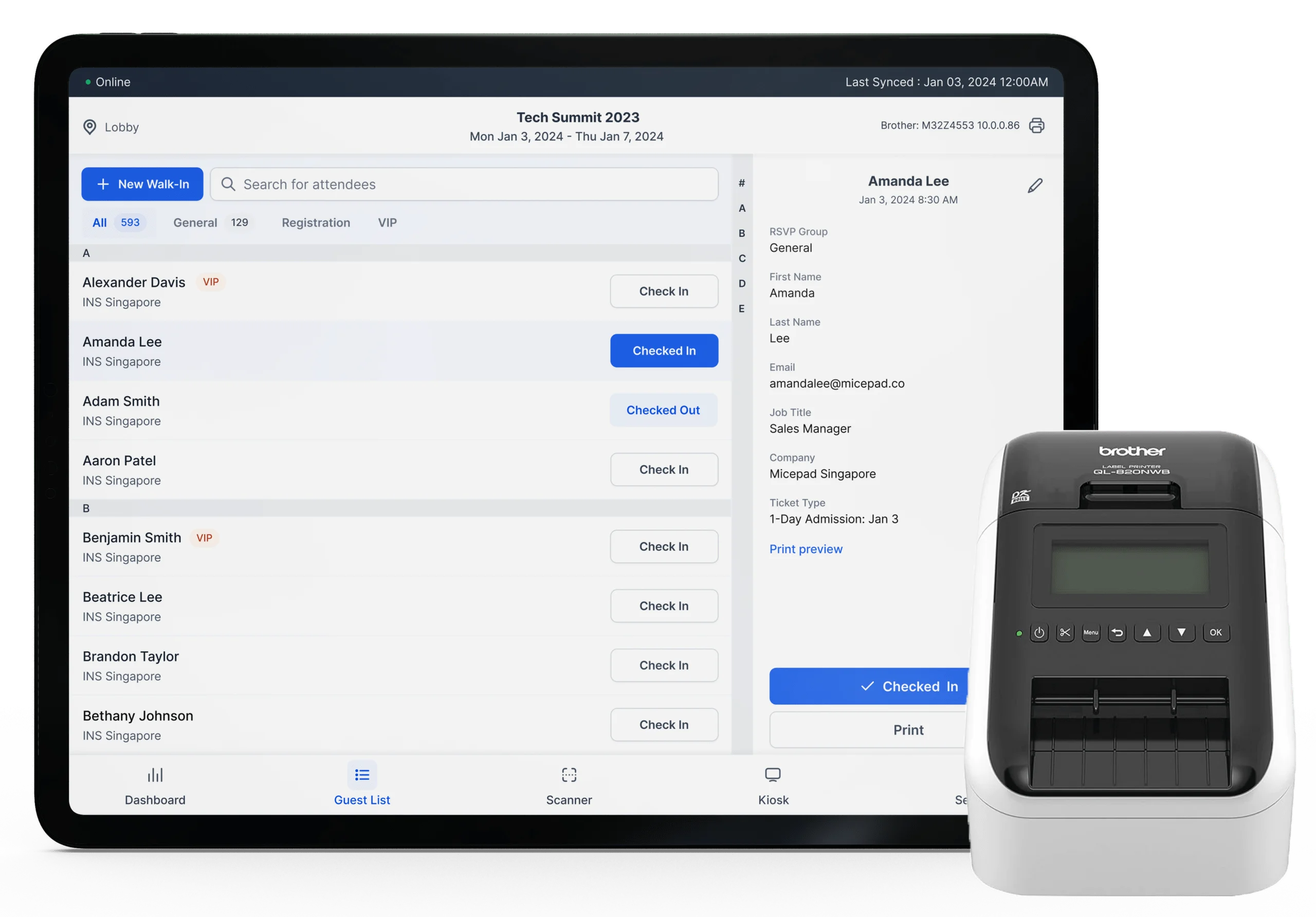 Event Badge Printing